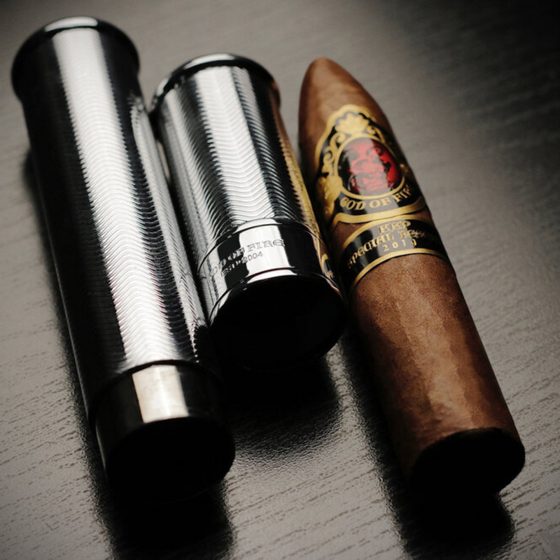 Prometheus Gun Metal Cigar Tube