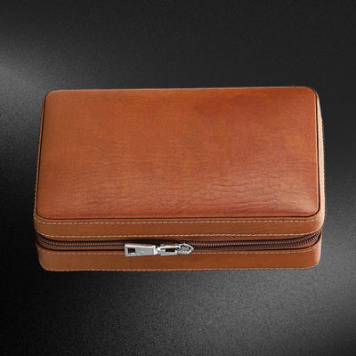 Portable Travel Leather Cigar Case
