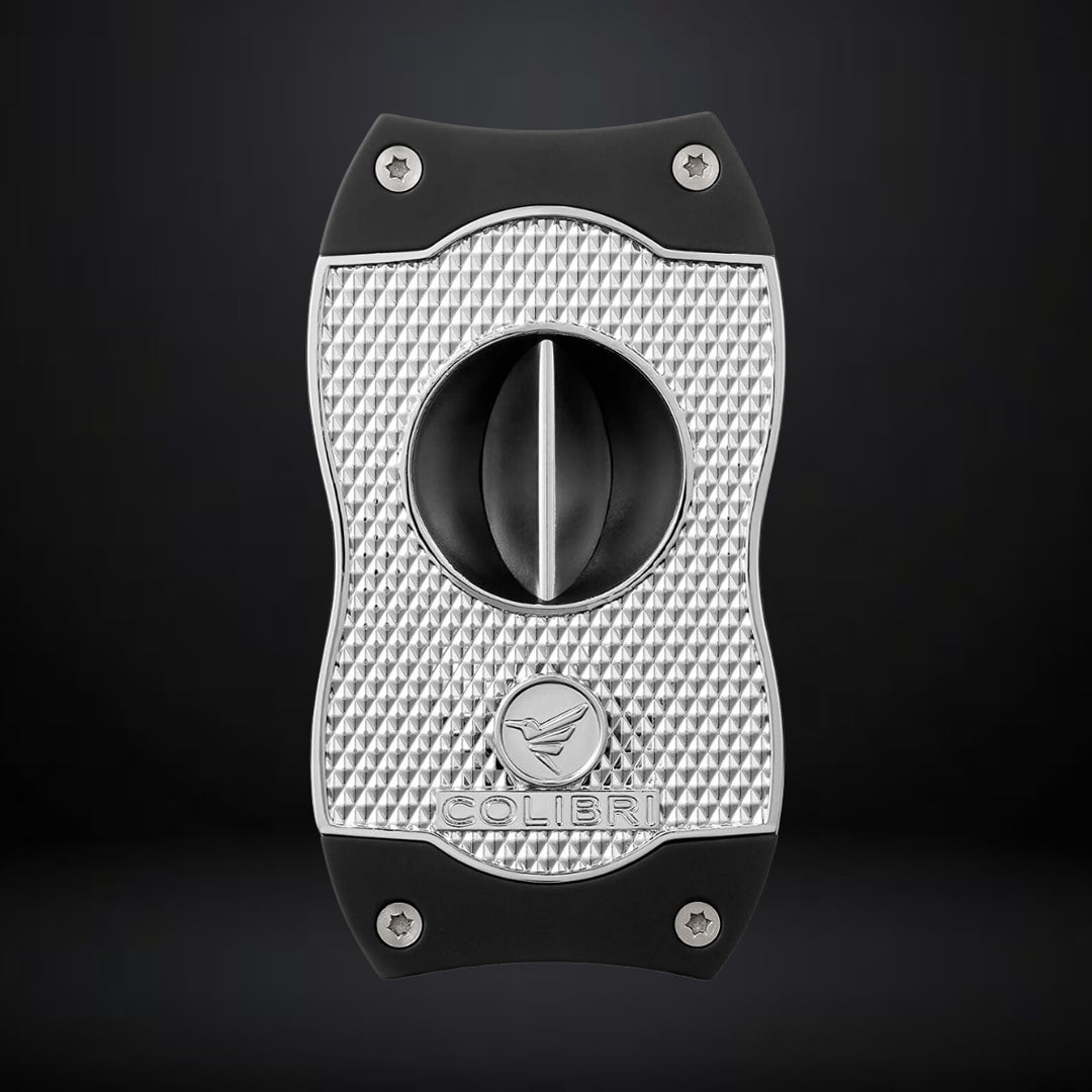 Colibri Diamond V-Cut Cigar Cutter – Chrome with Black