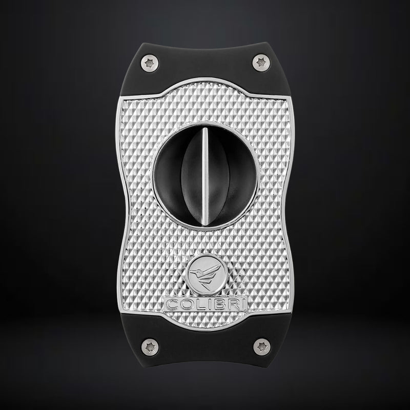 Colibri Diamond V-Cut Cigar Cutter – Chrome with Black