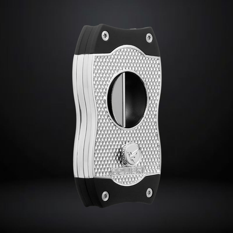 Colibri Diamond V-Cut Cigar Cutter – Chrome with Black