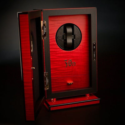 Prometheus Red Sycamore Watch Winder for Prometheus 30th Anniversary