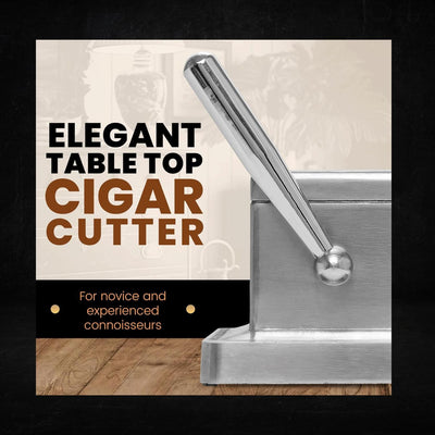 Large Table Top Quad Guillotine and V Cut Cigar Cutter