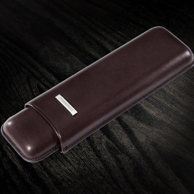 Prometheus Churchill COCO Brown Cigar Case For 2 Cigar - CASE-300/CC