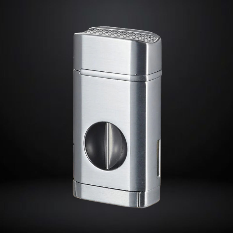 Cigarol Cigar Lighter with Cigar Cutter – Chrome