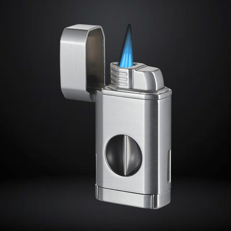 Cigarol Cigar Lighter with Cigar Cutter – Chrome