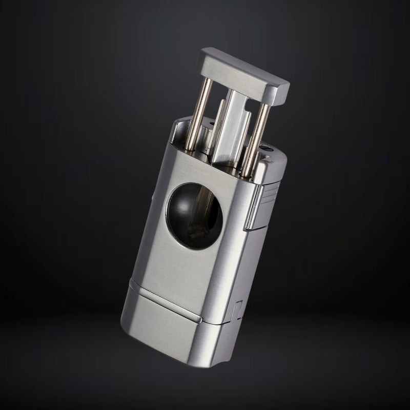 Cigarol Cigar Lighter with Cigar Cutter – Chrome