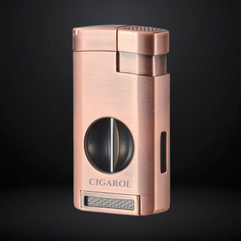 Cigarol Cigar Lighter with V Cutter – Bronze