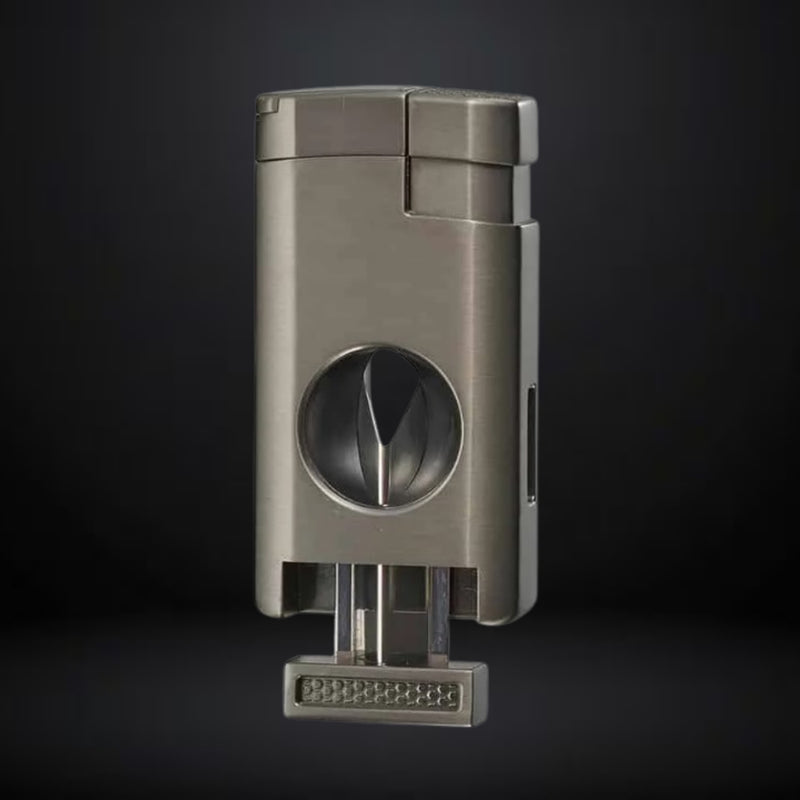 Cigarol Cigar Lighter with V Cutter – Gunmetal