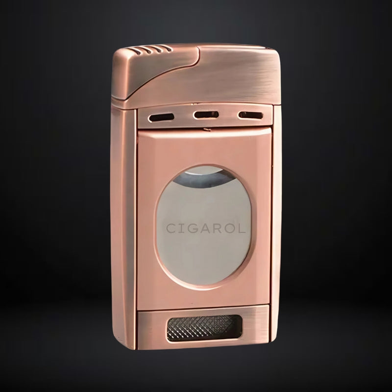 Cigarol Lighter with Two Blade Cigar Cutter – Bronze