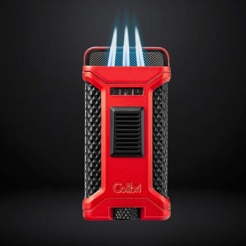 Colibri Cigar Lighter Ascari Triple Jet – Red