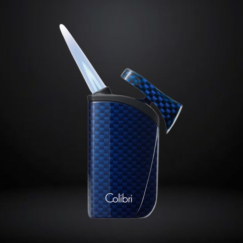 Colibri Cigar Lighter Falcon – Carbon Fiber Blue