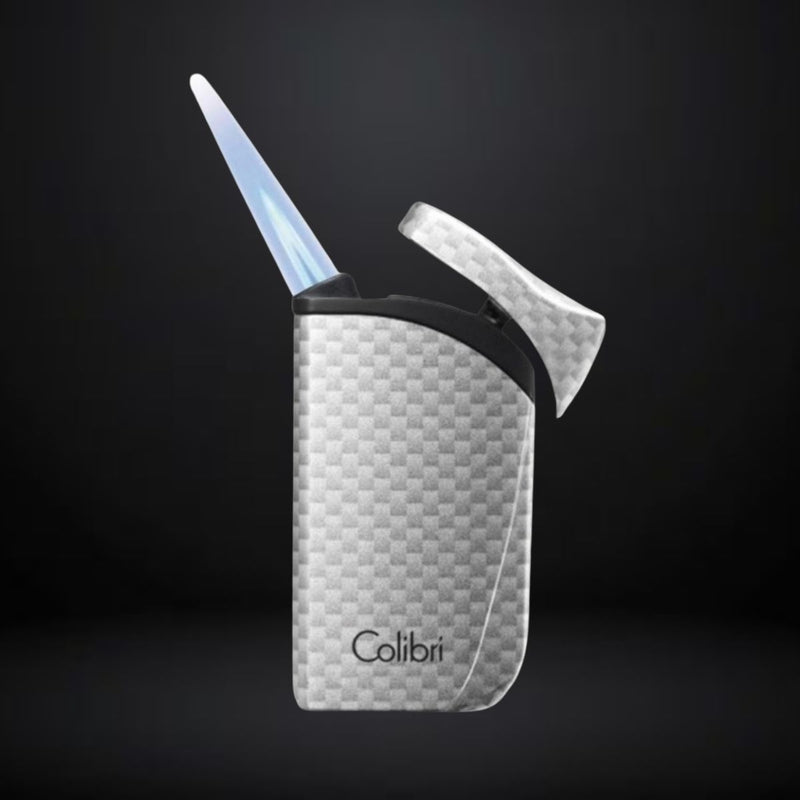 Colibri Cigar Lighter Falcon – Carbon Fiber Silver