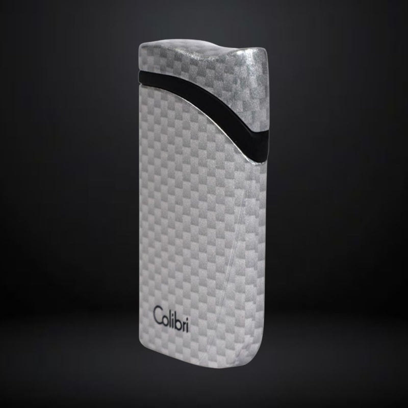 Colibri Cigar Lighter Falcon – Carbon Fiber Silver