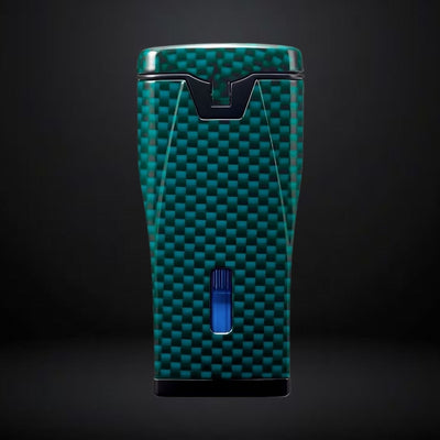 Colibri Cigar Lighter Monaco Triple Jet – Carbon Fibre Green