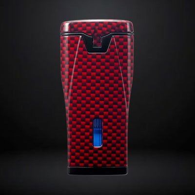 Colibri Cigar Lighter Monaco Triple Jet – Carbon Fibre Red