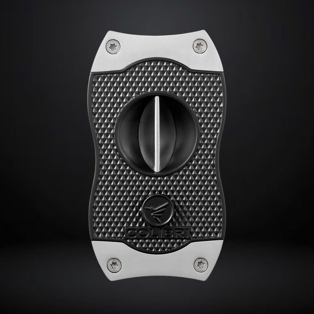 Colibri Diamond V-Cut Cigar Cutter – Black with Chrome