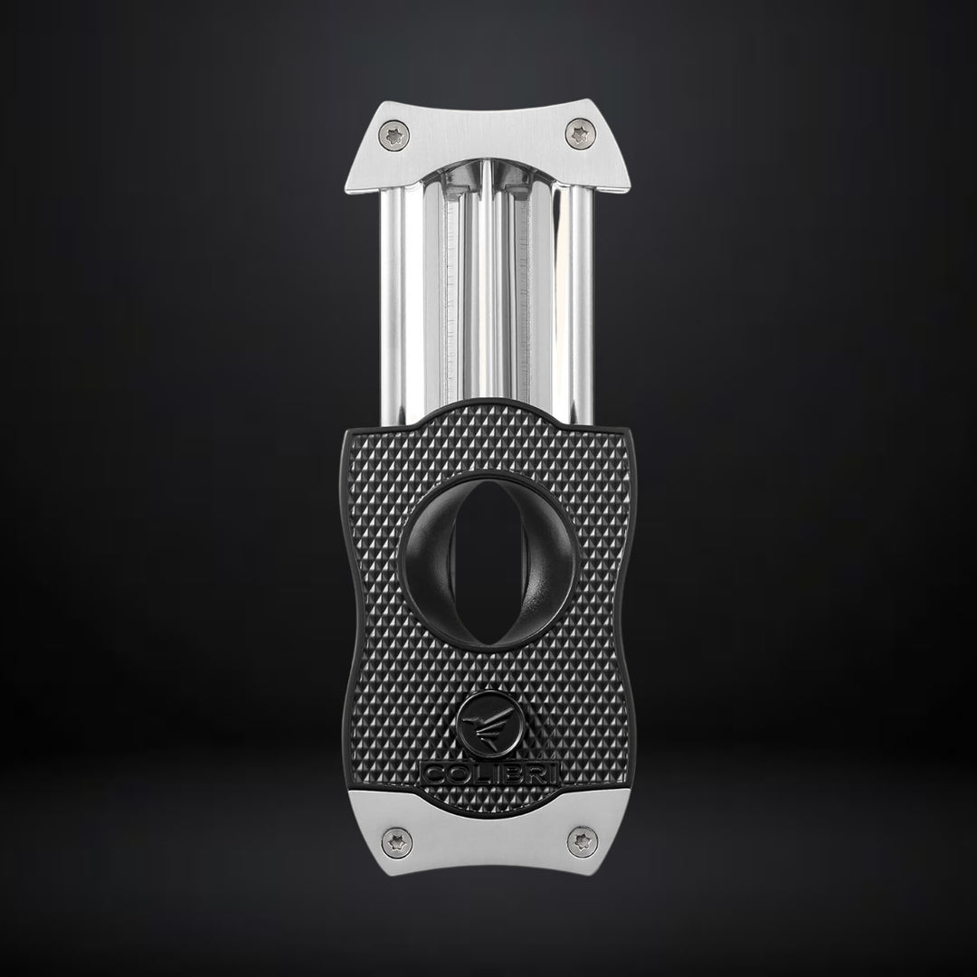 Colibri Diamond V-Cut Cigar Cutter – Black with Chrome