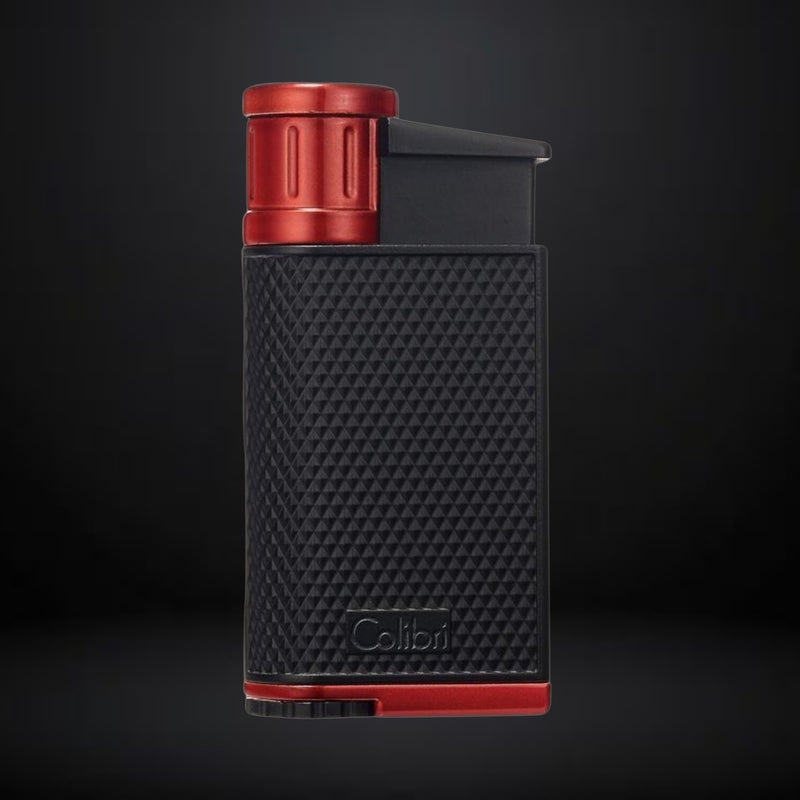 Colibri EVO Angled Single Jet Flame Cigar Lighter – Red