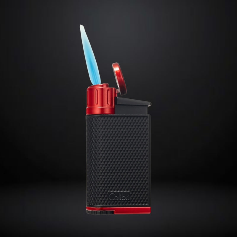 Colibri EVO Angled Single Jet Flame Cigar Lighter – Red