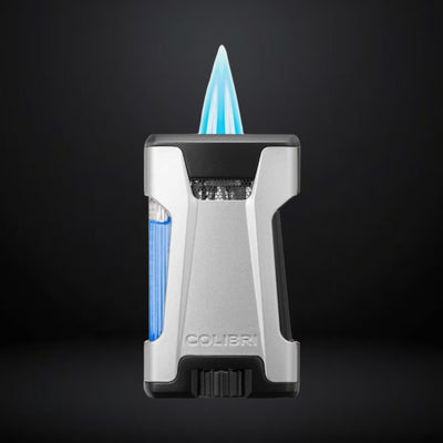 Colibri Rebel Double Jet Flame Cigar Lighter – Silver