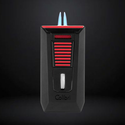 Colibri Slide Double Jet Flame Lighter – Red