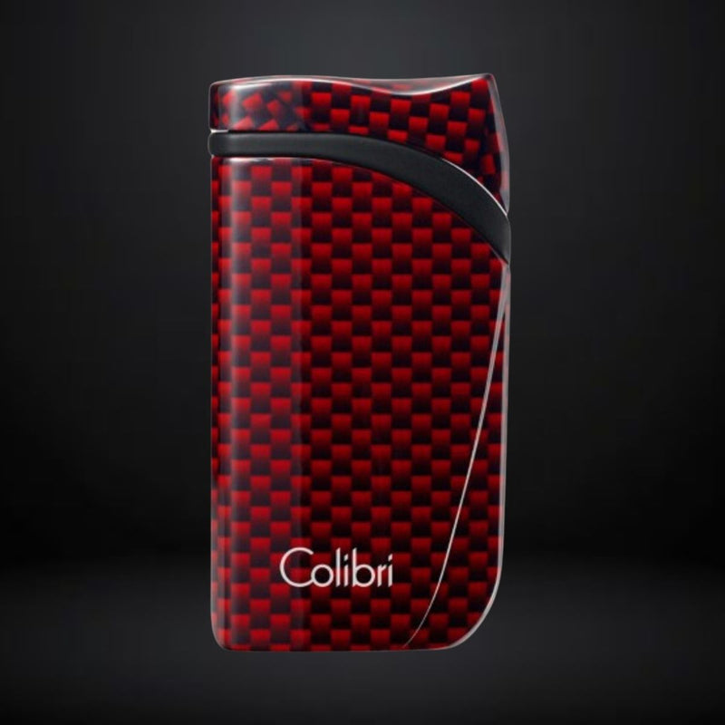 Colibri Cigar Lighter Falcon – Carbon Fiber Red