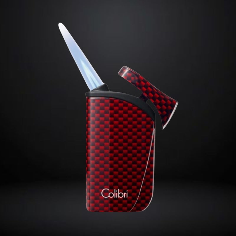 Colibri Cigar Lighter Falcon – Carbon Fiber Red