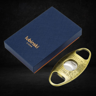 Lubinski Stainless Steel Cigar Cutter - Gold