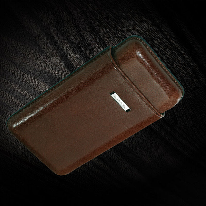 Prometheus - Brown - Cigar - Leather- Case