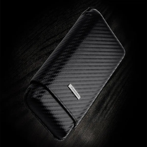 Prometheus Carbon Fiber Cigar Leather Case